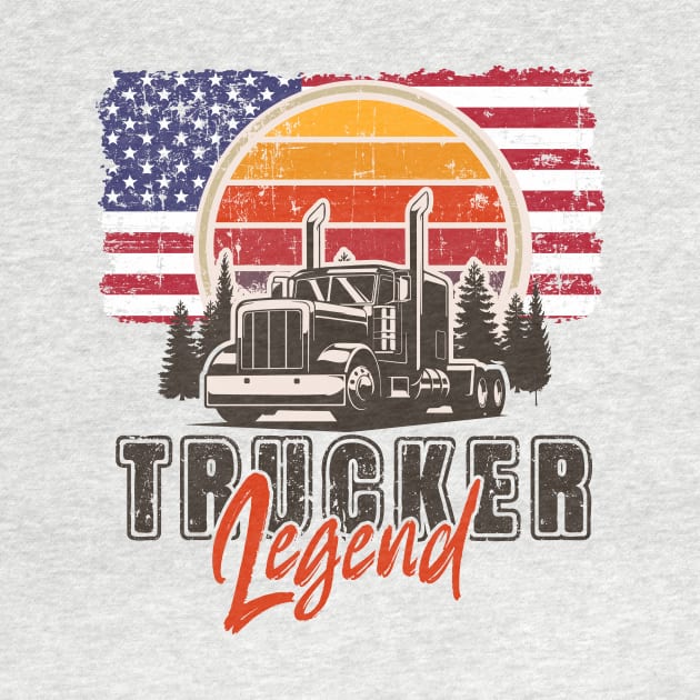 USA truck drivers, Husband dad trucker  legend by HomeCoquette